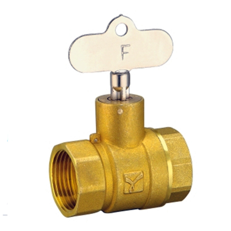 全通径锁闭阀带锁带钥匙铜锁闭铜球阀dn10 15 20