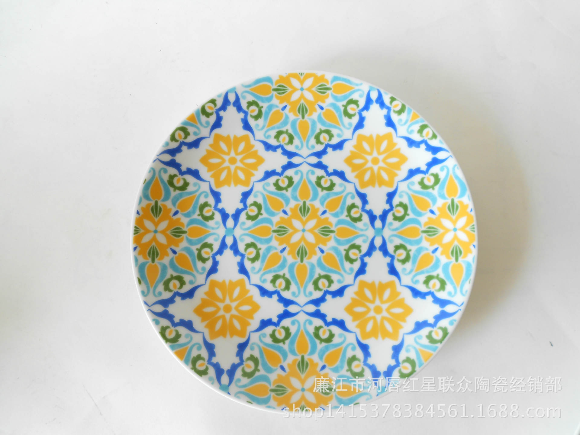 出口陶瓷餐具外贸原创设计西餐盘子民族纹样时尚居家酒