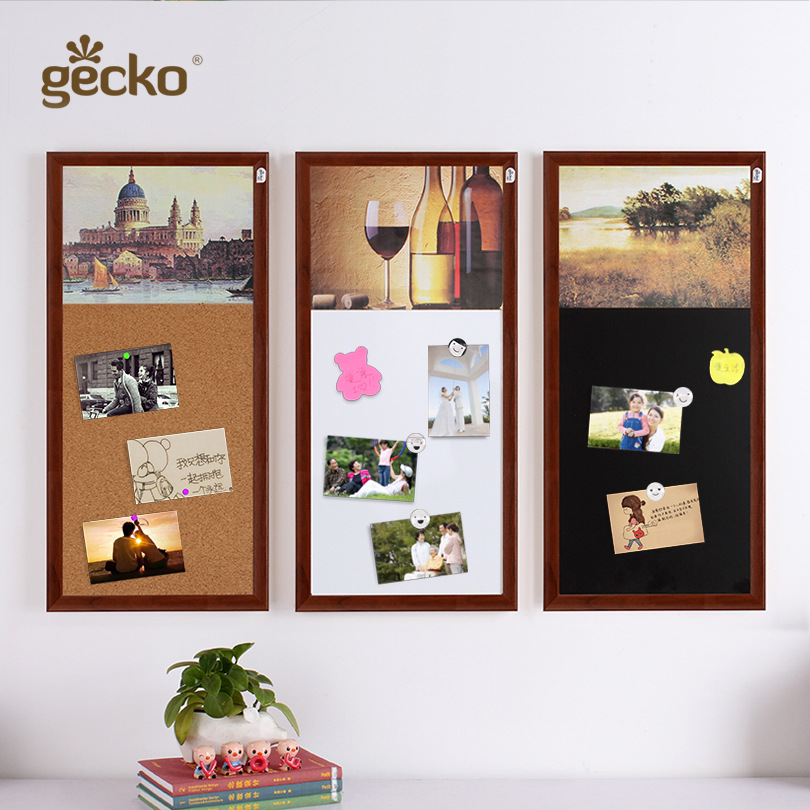 木框30*60cm装饰画写字板时尚组合留言板白板软木组合挂式