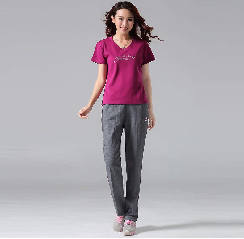 2015中老年服运动套装女纯棉加厚大码妈