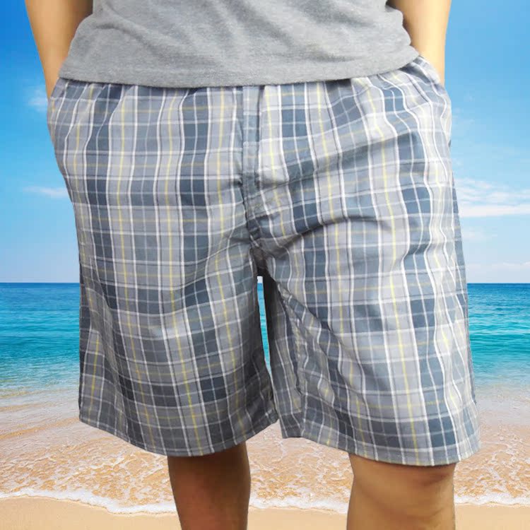 2015年新夏装男款棉大裤衩子 全棉印花男士短裤松紧腰两侧有口袋