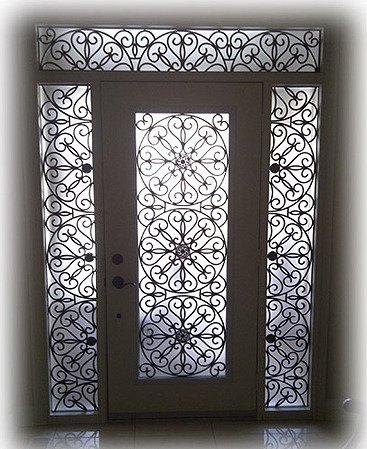 art1254优质高性价比门花实心锻造铁艺门花