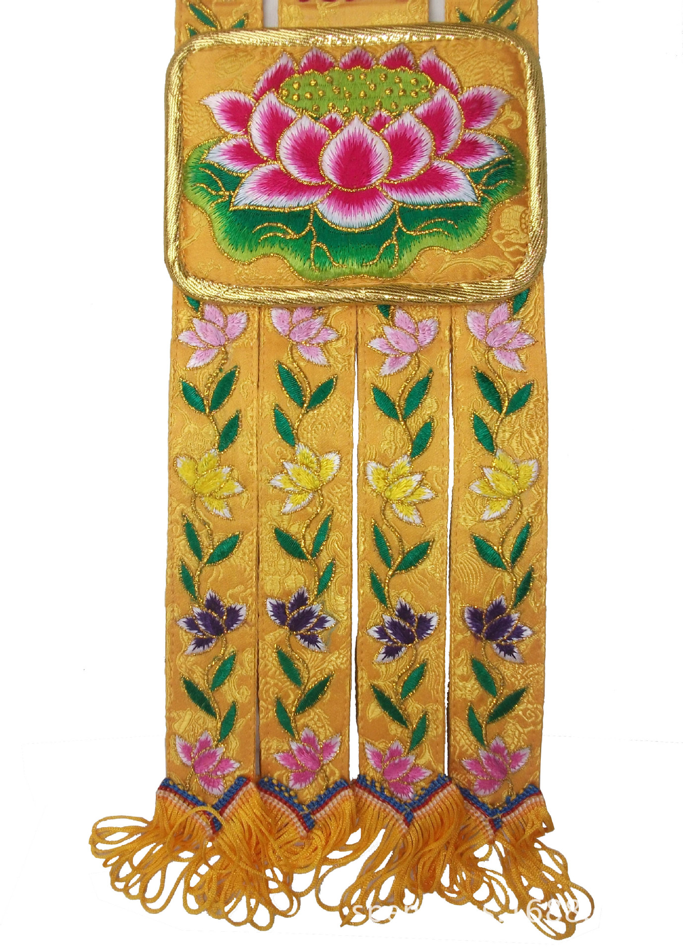 挂幡,竖幡,经幢,平字,观世音菩萨,佛堂装饰绣品,经幡,佛幡 一对价