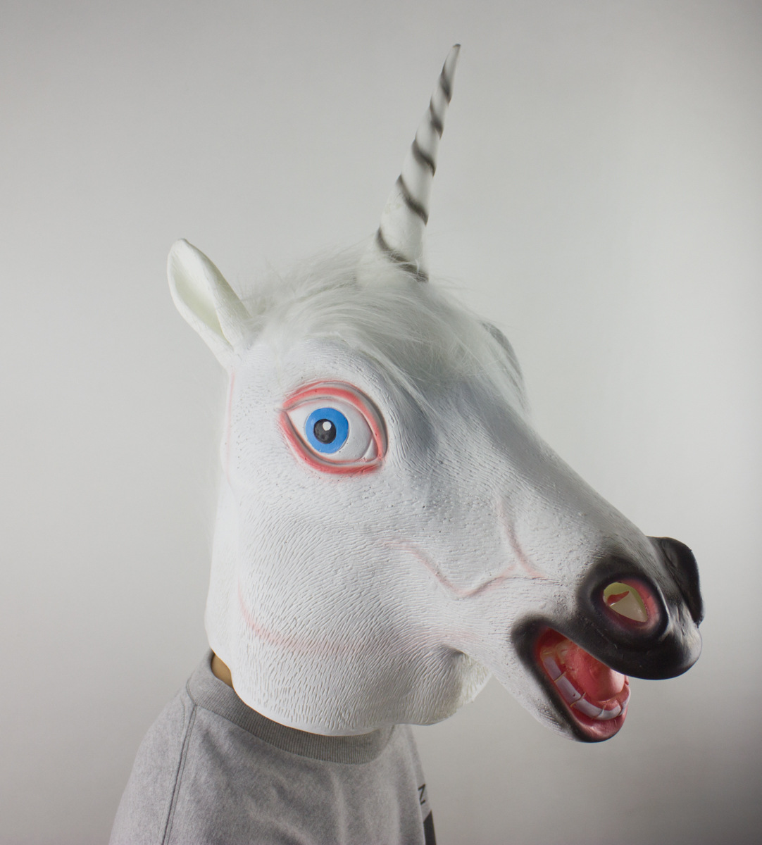 厂家直销 舞会派对面具 独角兽面具 马头面具 独角兽动物头套