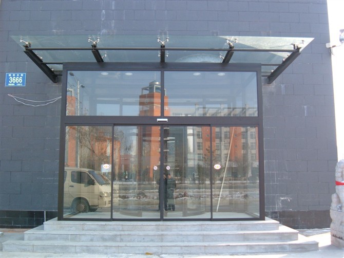 宁波快速感应门,有框防盗感应门,无框写字楼玻璃感应门