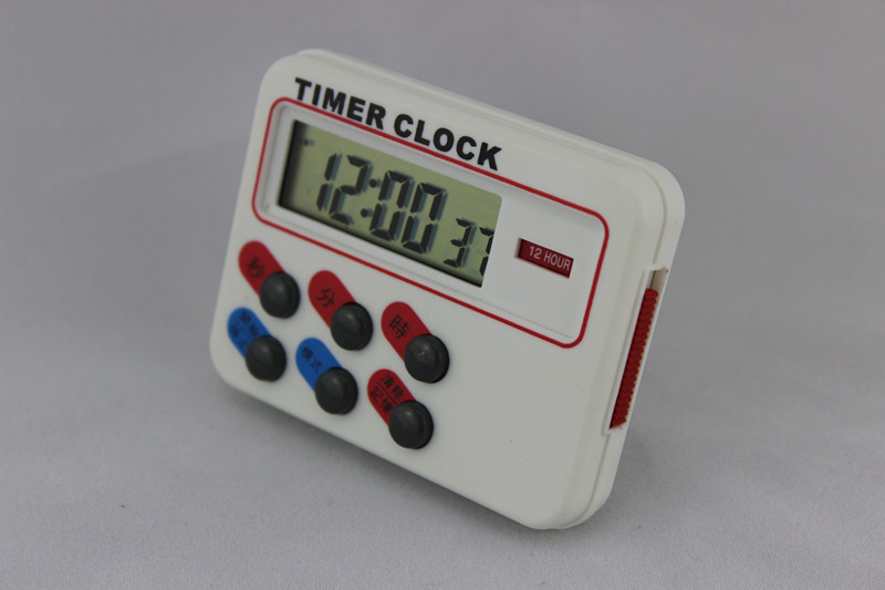 厂家直销多功能电子计时器 定时器 厨房定时器 24小时 时钟功能