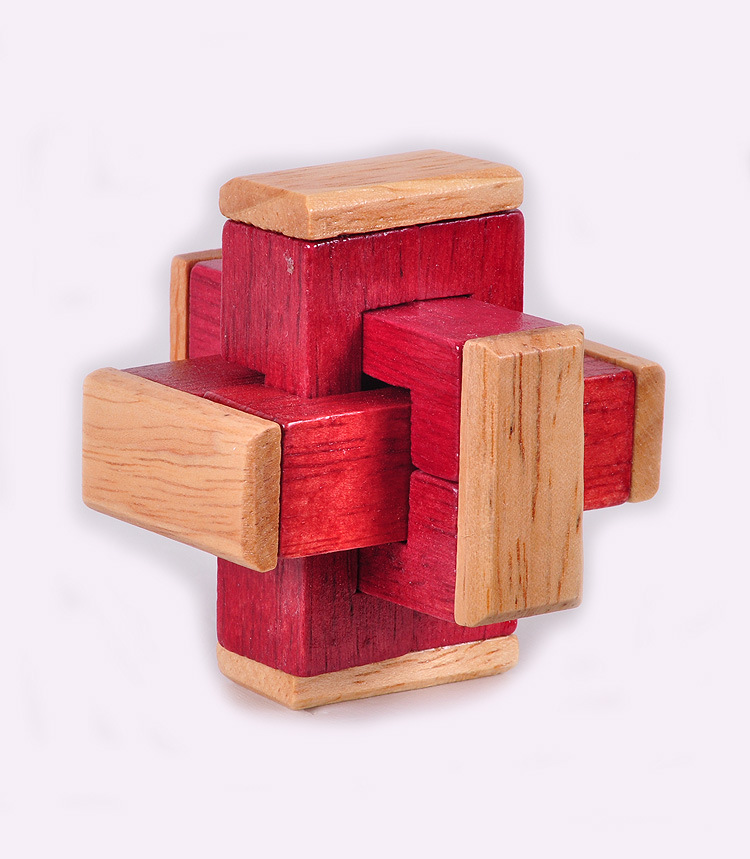 成人古典木制益智玩具孔明锁鲁班球心心相印