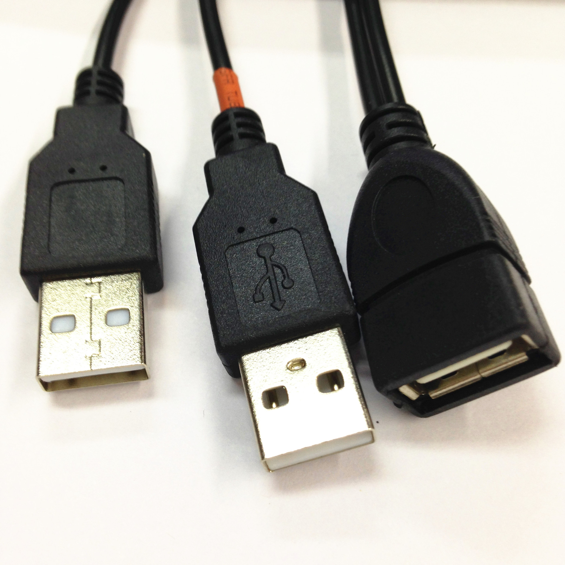 0线 y型线 usb一分二线 usb2.0 af/2*am usb一母分公两线