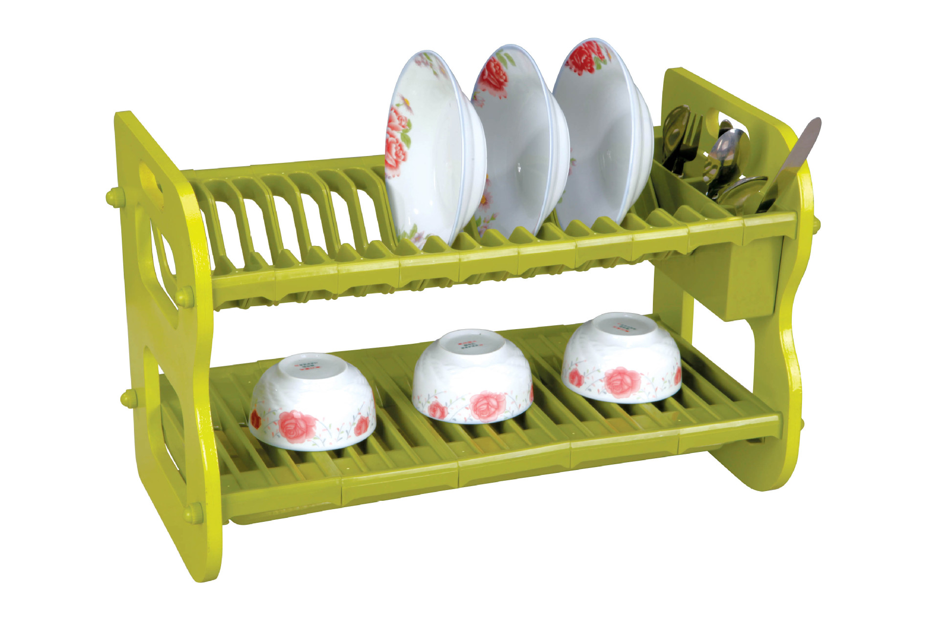 塑料 双层碗碟架 厨房置物架 碗架 沥水架滴水架托盘2