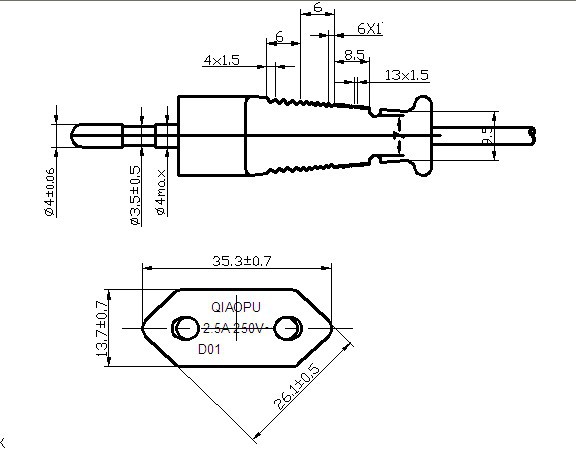 厂家供应欧标两芯延长线 欧规两芯对插头 欧式插座电源线
