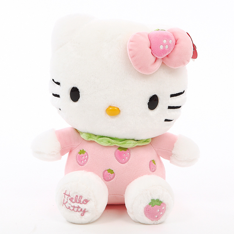 澳捷尔正品毛绒玩具kitty坐式水果公仔kt可爱猫儿童礼物批发