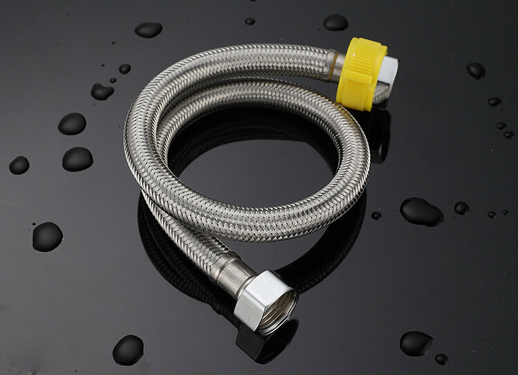 供应304不锈钢进水软管 优质304钢丝编织双头软管 波纹水暖软管