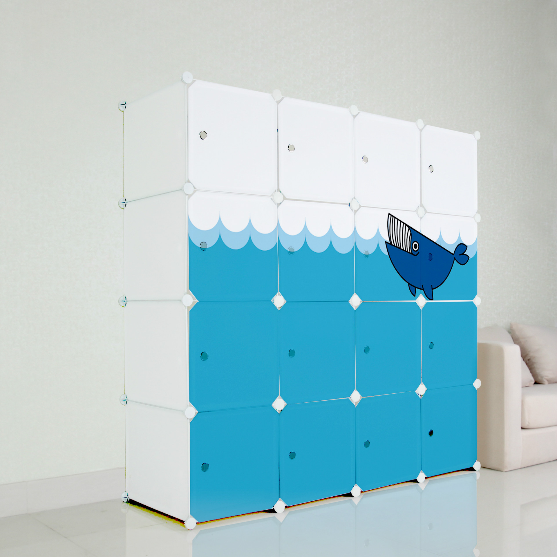 苏贞衣柜 百变组合收纳柜 商城供货厂家 diy魔片组合柜 一箱起批