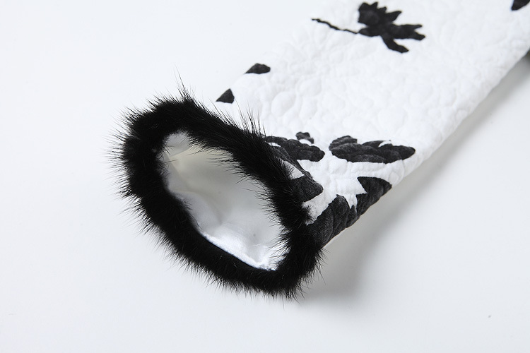 2016秋冬新款女装改良时尚拼毛七分袖夹