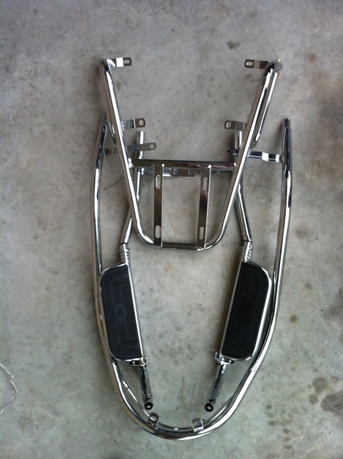 摩托车保险杠 护架 女装车保险架 公主保险架中沙125带踏板带尾架