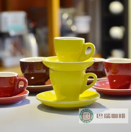 亚米yami彩釉咖啡杯红色咖啡色