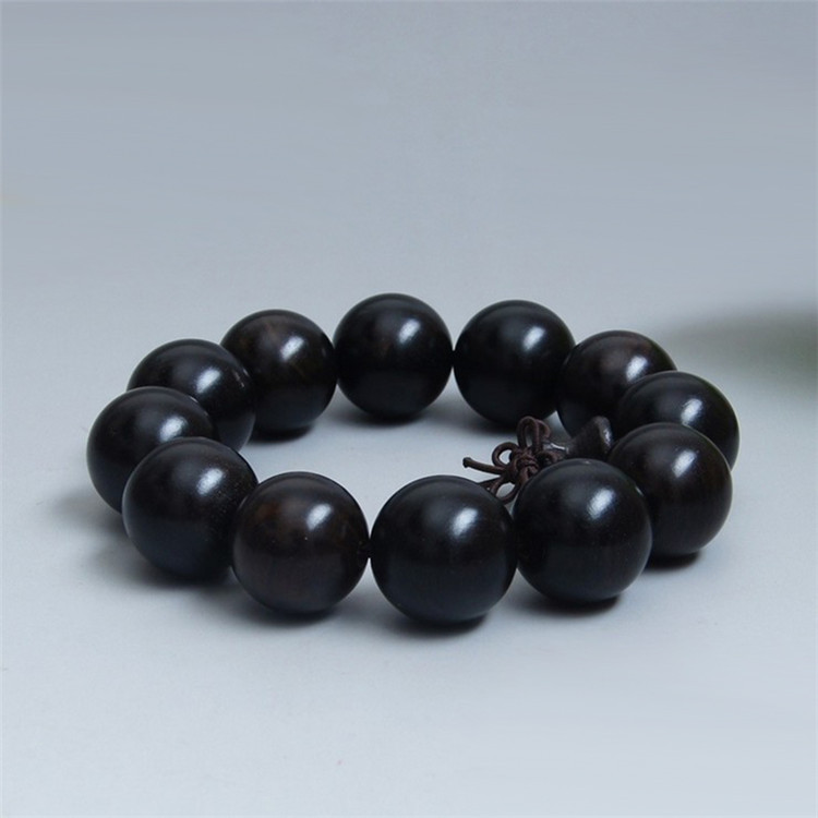 黑檀木佛珠手链红木手串男士女款民族风饰品包邮辟邪转运黑檀手串
