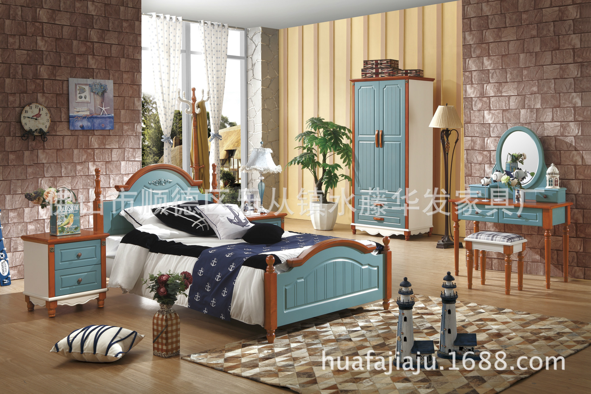 实木家具/地中海系列/橡木实木床/最新产品/单人床/双人床