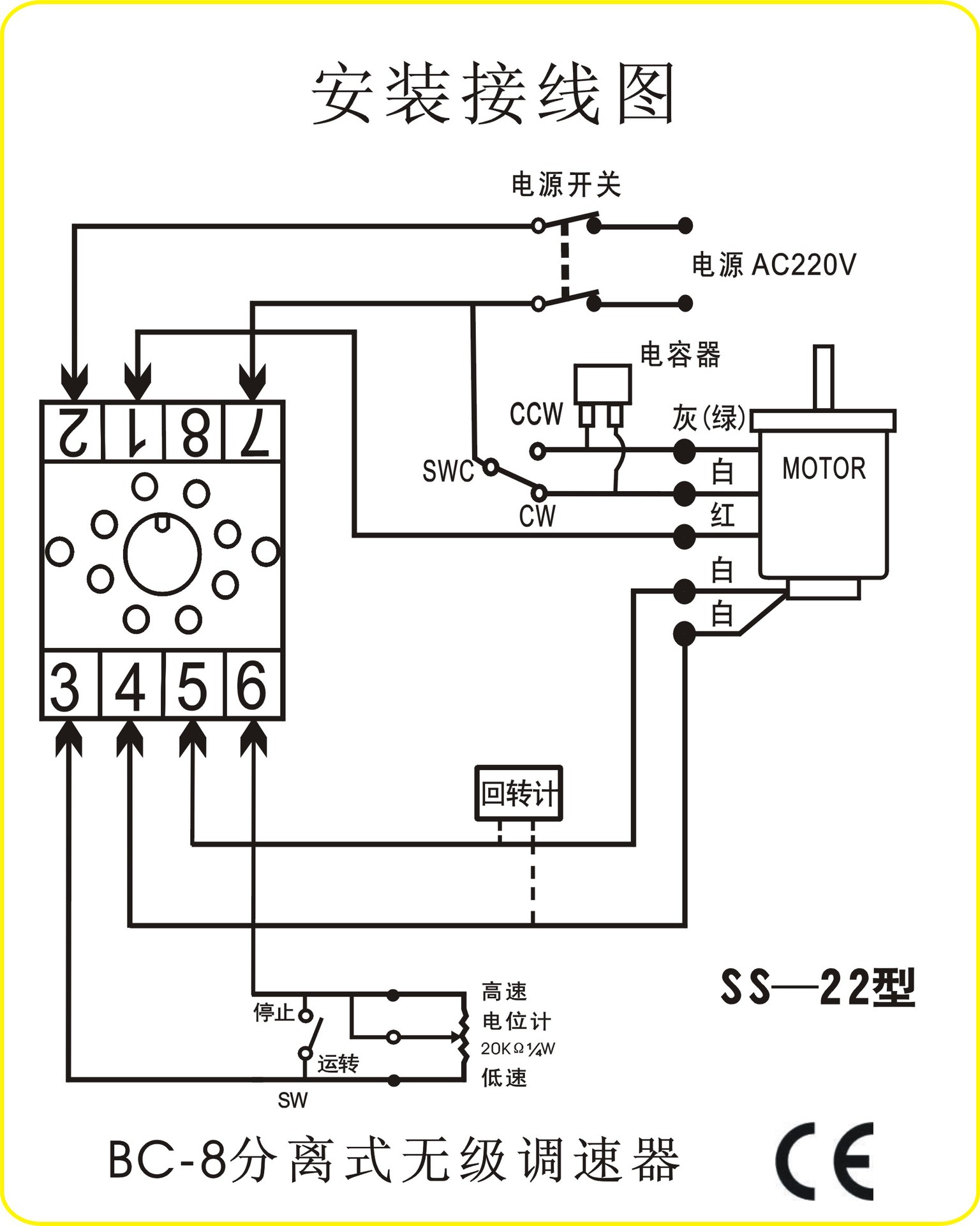 ss-22型调速器,分体式调速器