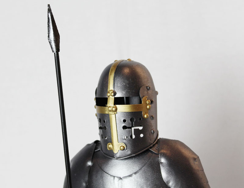 中世纪复古十字军小盔甲酒吧西餐办公室客厅书房桌面装饰品摆饰