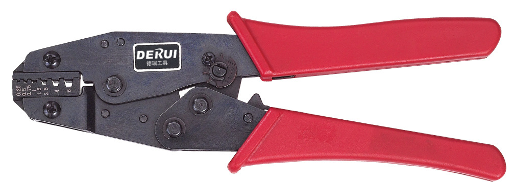德瑞工具hs-06wf 8寸棘轮式压线钳 管状端头压弹钳子 冷压钳子