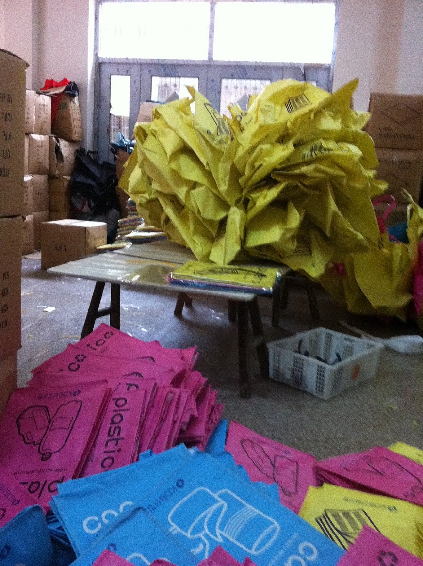 韩国垃圾袋 pp编织覆膜袋 3个一套