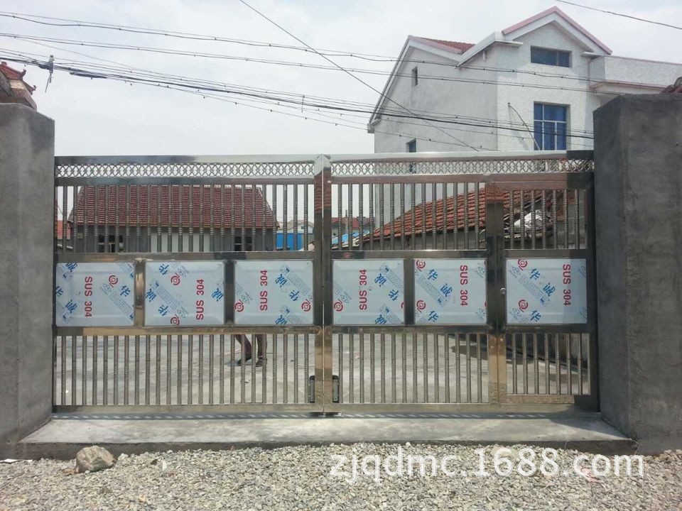 厂家定制 慈溪不锈钢围墙大门 庭院围墙大门 不锈钢大门批发