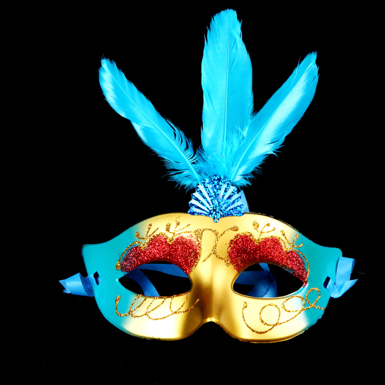 厂家直销 舞会面具 羽毛面具 彩绘面具
