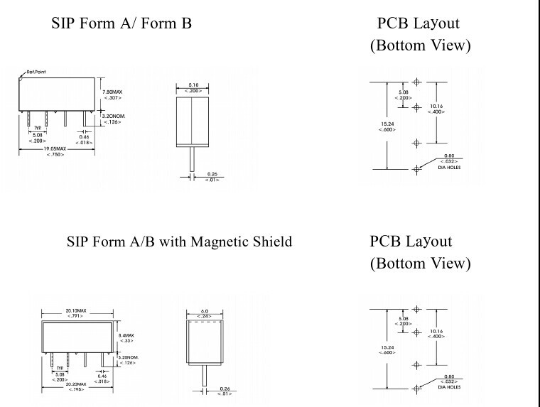 台龙继电器sip-1a05 4脚5v一组常开 干簧继电器