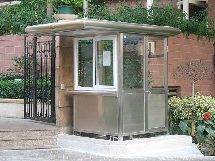 江苏不锈钢保安岗亭小区门卫站岗岗亭物业管理收费岗亭移动房子