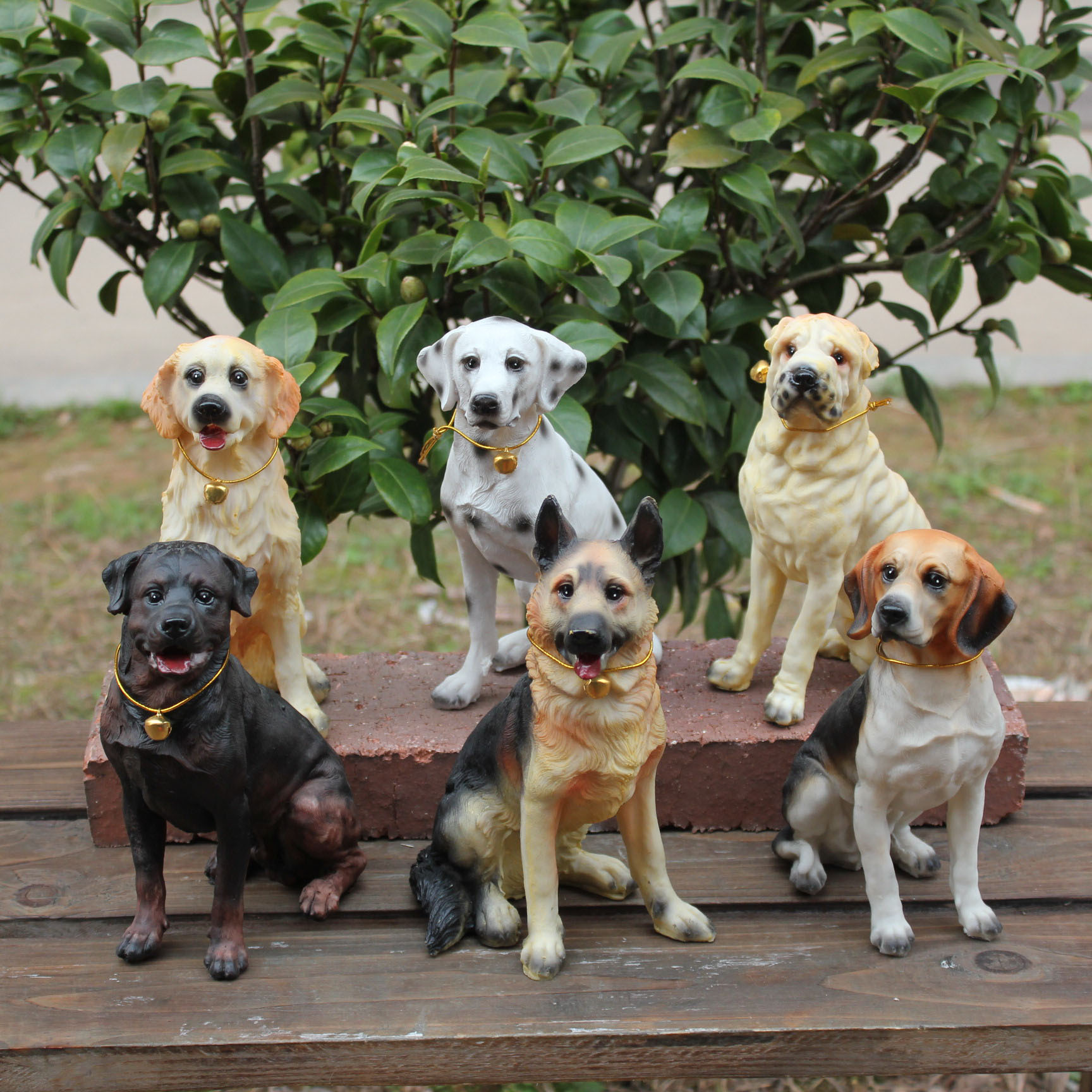 旺旺小狗世界名犬10162 套六狗 招财狗家居装饰树脂工艺品摆件