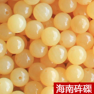 纯天然海南黄岩岛黄金砗磲圆珠散珠串珠 极品收藏品