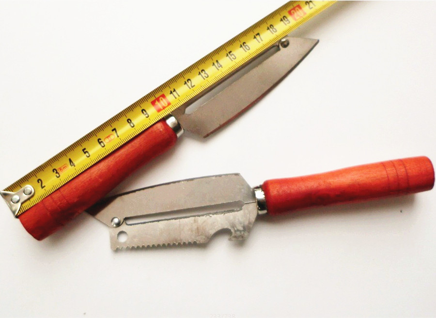 Fruit knife peeler, large vertical fruit knife, wooden handle peeler, factory direct sales, one-yuan store pic 3