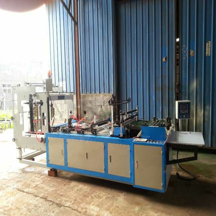 万鑫供应全自动烫把软式手提袋派奇袋制袋机,穿绳制袋机