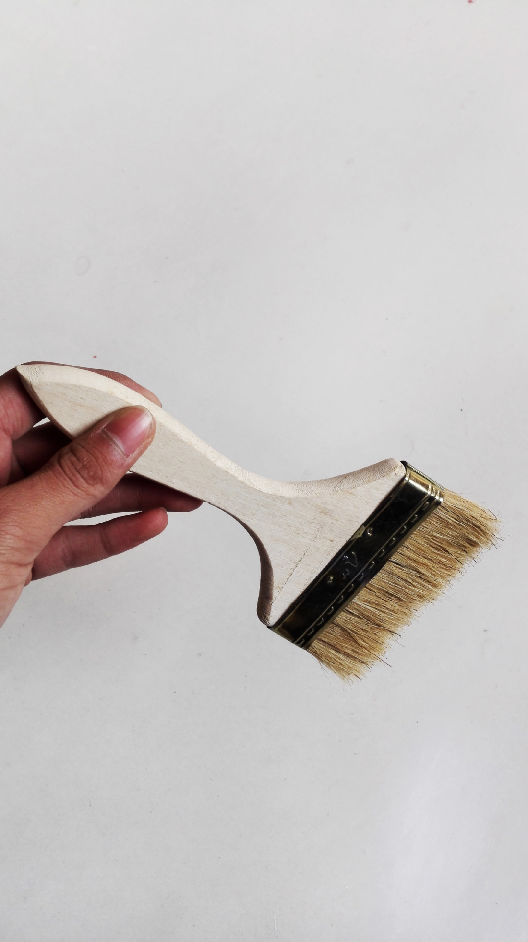 兴德顺木柄4寸短毛油漆刷 滚筒刷 猪鬃手柄油漆刷 墙角刷油漆刷