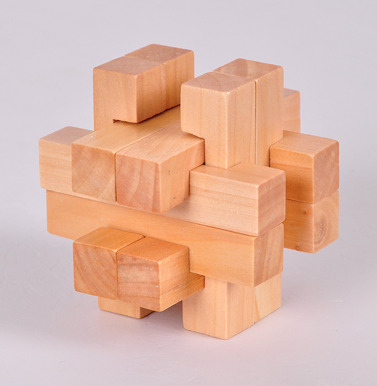 木制益智智力玩具 孔明锁系列孔明球鲁班锁 笼中取宝