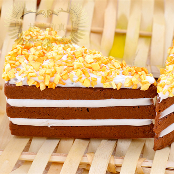 仿真慕斯蛋糕模型三角形假慕斯蛋糕pu慢回弹仿真蛋糕厂家批发