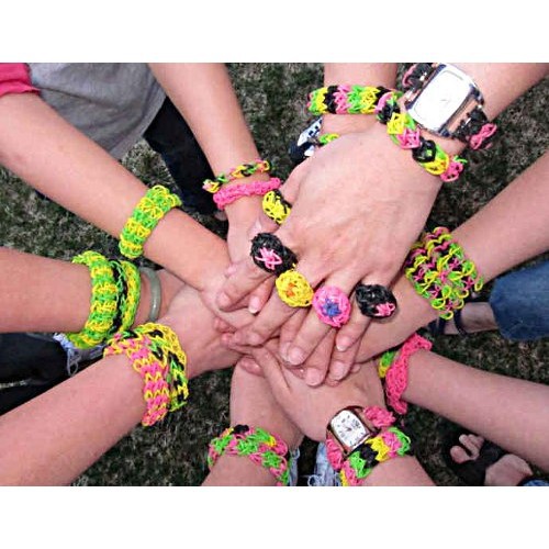 欧美流行16色彩虹皮筋600根装彩虹织机rainbow loom diy编织手链