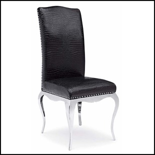 批发时尚现代高档不锈钢蛇形餐椅 酒店宴会椅 异形高背椅