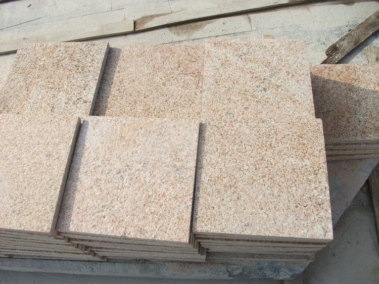 销售 福建黄色锈石火烧板 g682黄色火烧面花岗岩锈石绣石石材