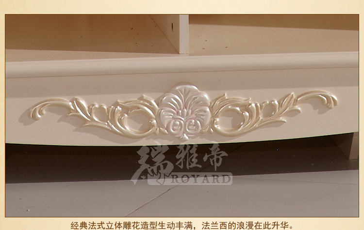 高档欧式实木衣柜 带顶花四门实木衣柜 荷花白大四门衣柜厂价直销