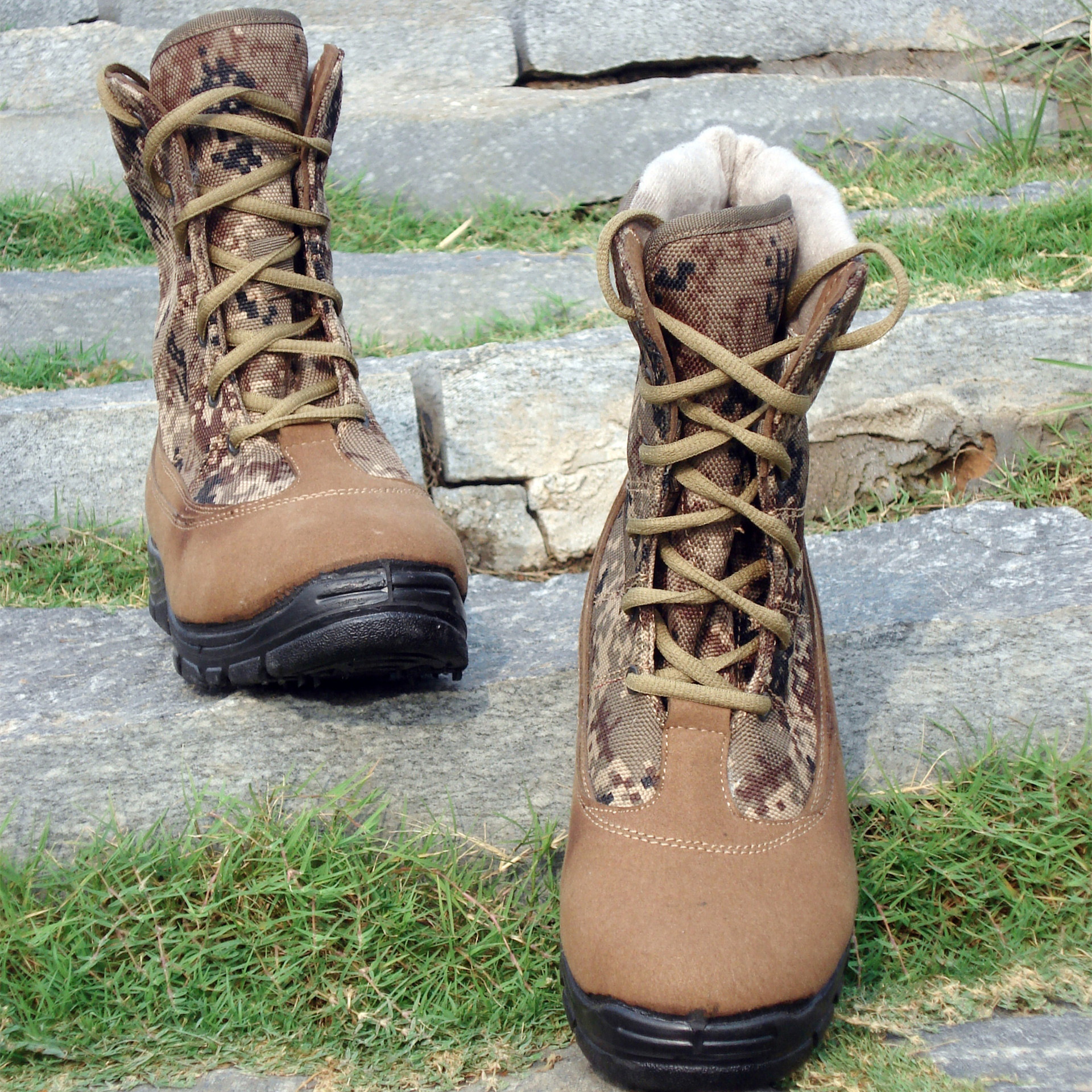 制式配发高腰羊毛棉靴 07正品防寒靴真皮