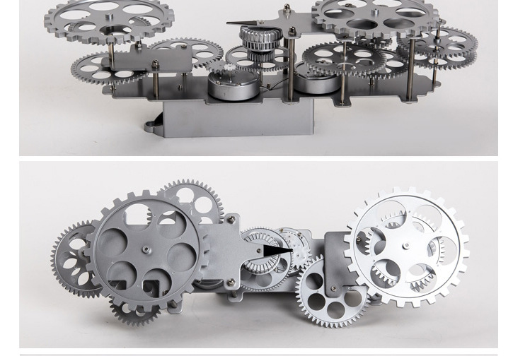 厂家供应挂钟 厂家大挂齿黑银2色 挂钟齿轮钟 创意礼品