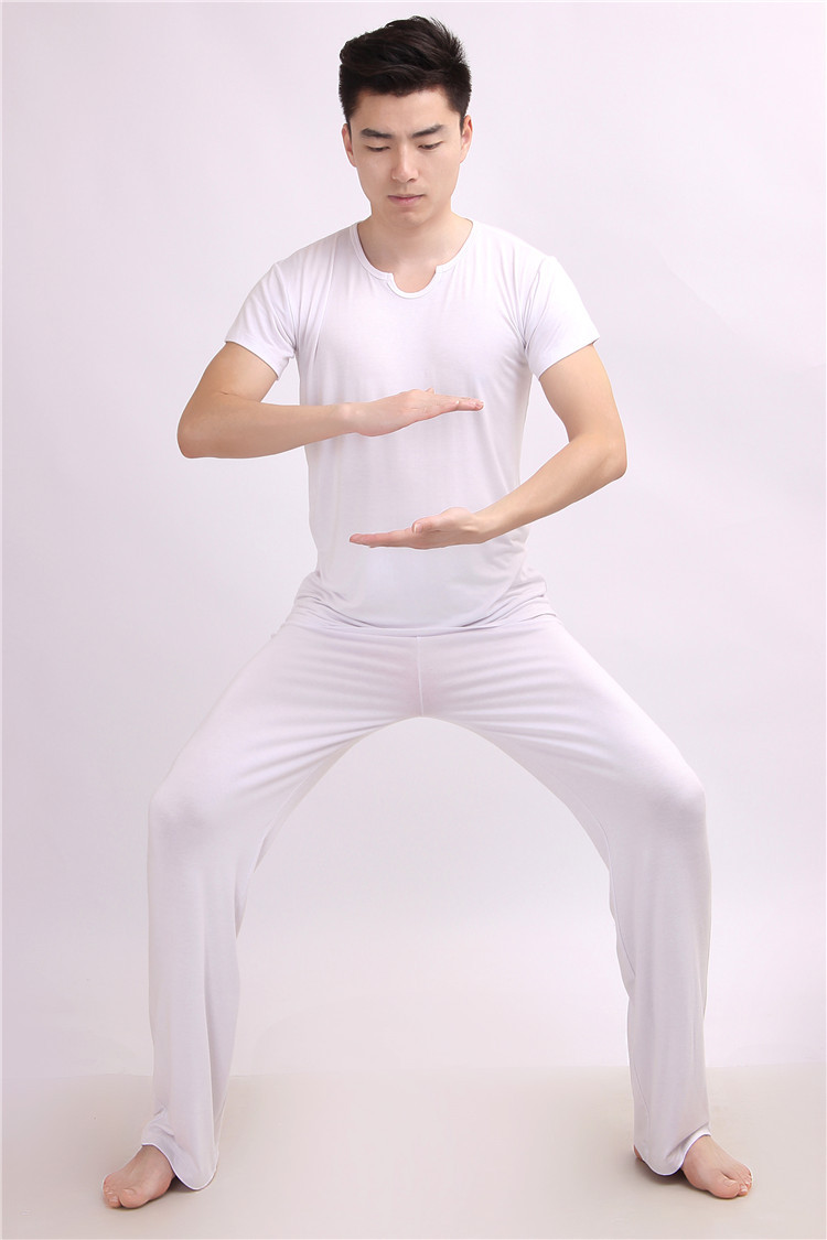 2015新款秋冬男士瑜伽服莫代尔练功服舞蹈服晨练 家居服厂家直销