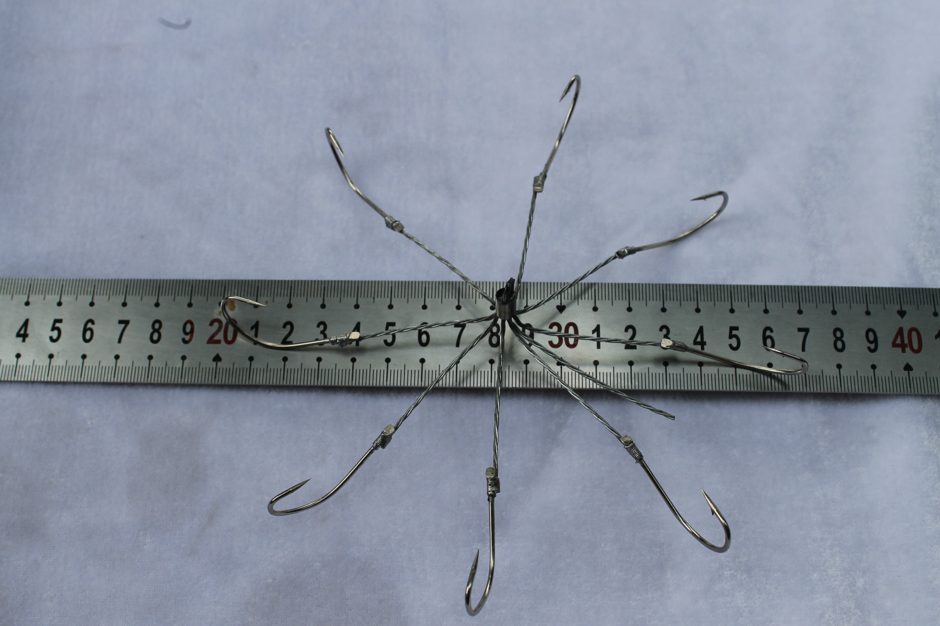 八爪钩八叉钩八本钩鱼钩锚钩有倒刺钓钩弹性钢丝鱼钩