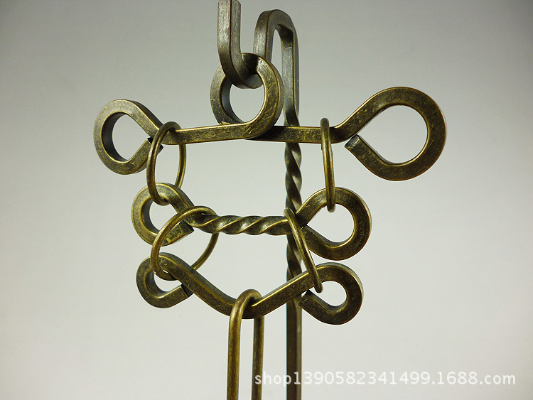 金属益智玩具 九连环 解环解扣 连升三级 厂家直销