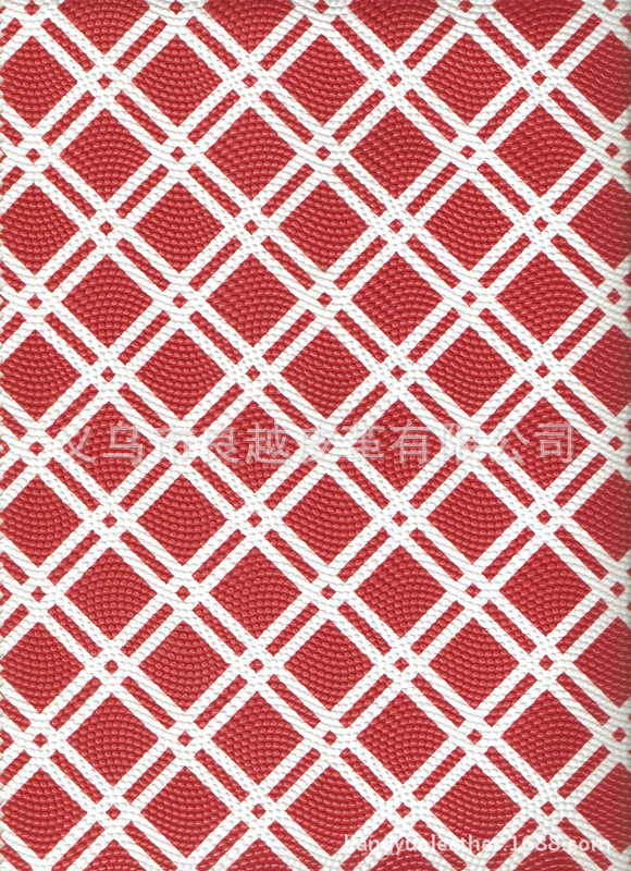 供应新款珍珠纹水立方纹篮球纹印花水刺底pvc人造箱包皮革2