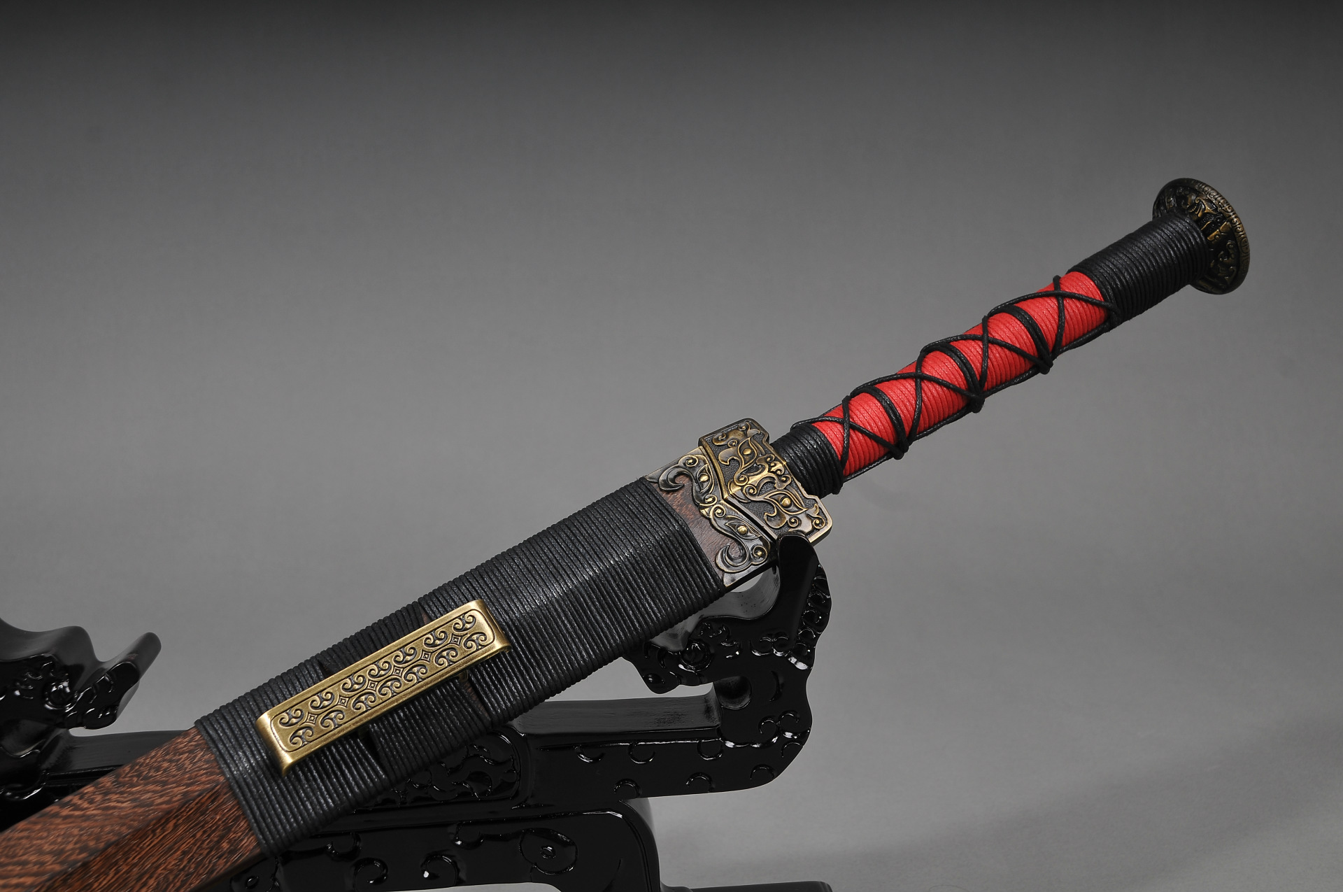 刀剑龙泉宝剑镇宅八面汉剑花纹钢中款赤壁高硬度(方形纹)未开刃