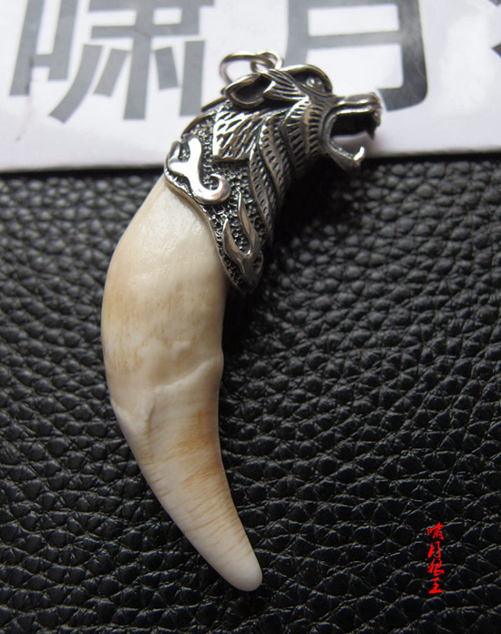 【【真狼牙 狼髀石】】【工艺品】———《啸月狼王》