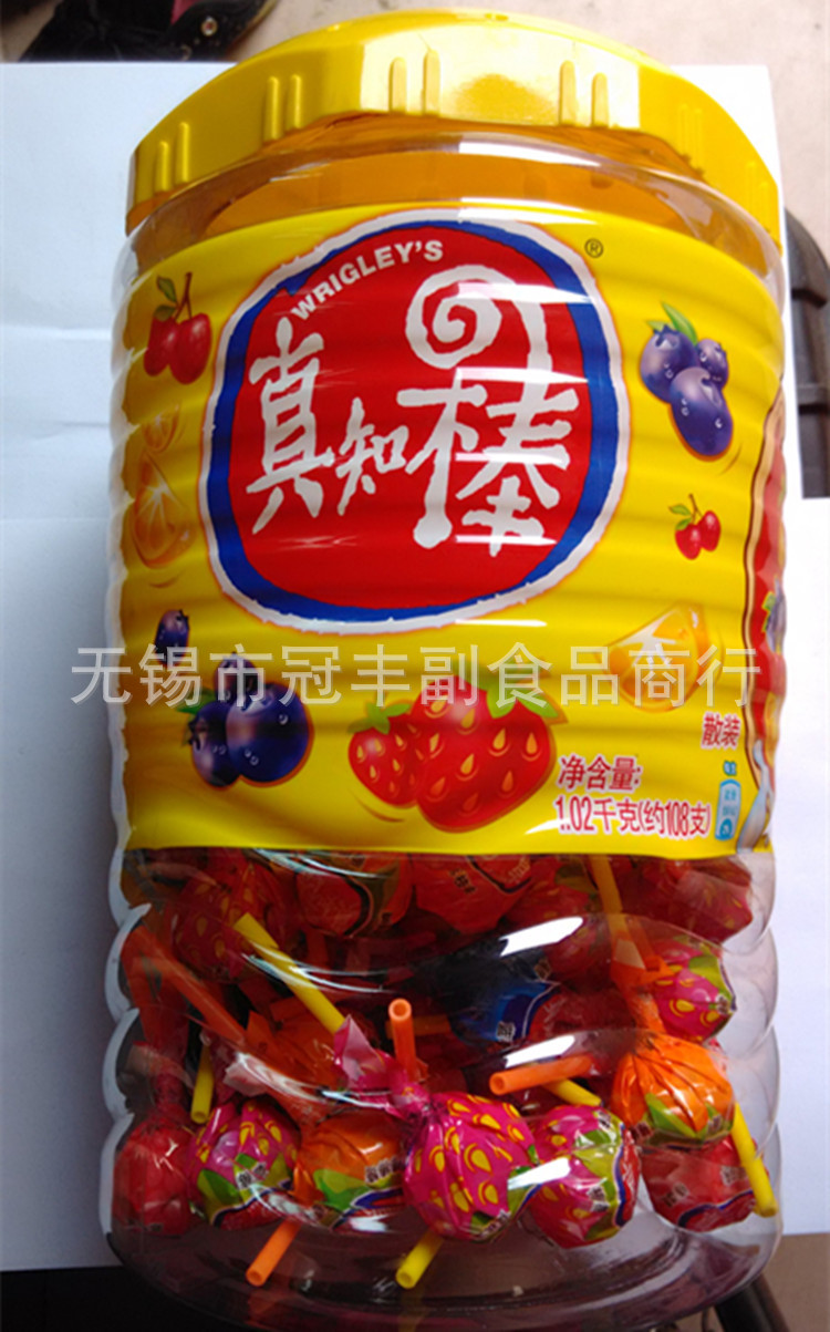 箭牌出品 真知棒 什锦味棒棒糖 大约108支 1.02kg/盒